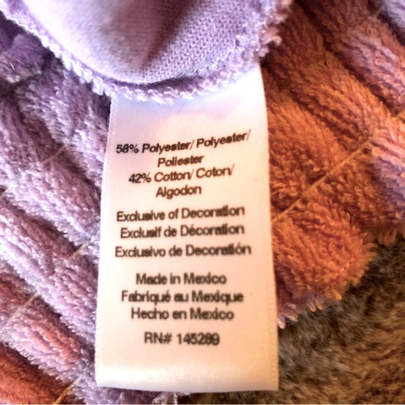 OLI/VIV Lavender Terry Cloth Hoodie Crop top Size L - Picture 6 of 7